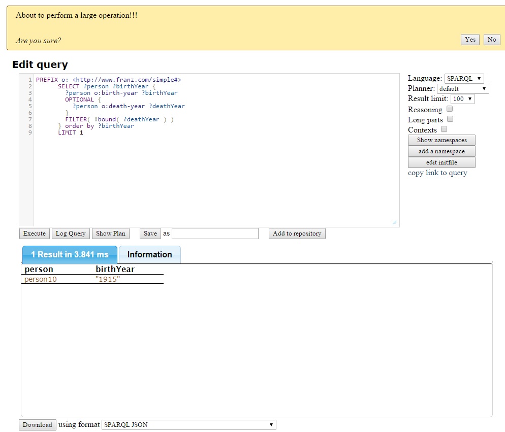 A large operation warning