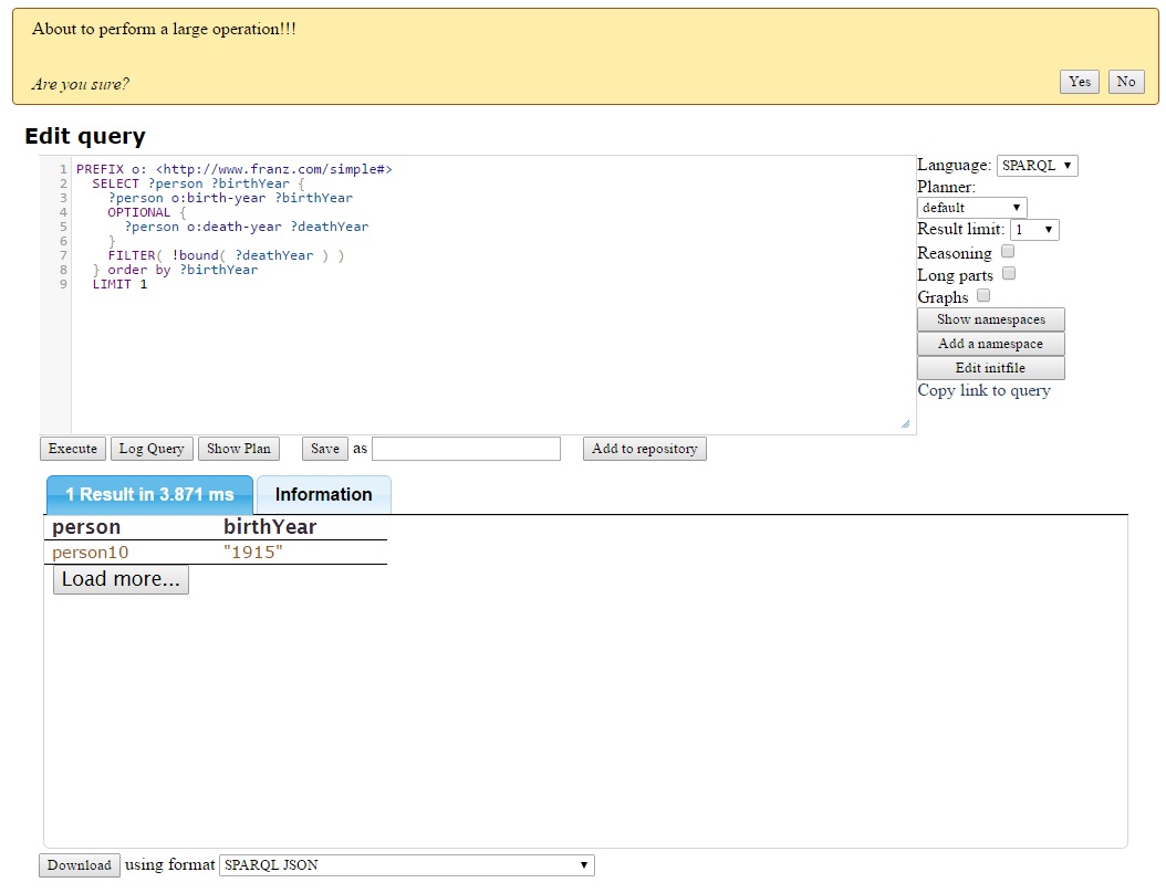 A large operation warning
