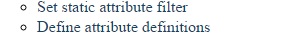 Attributes and static filters