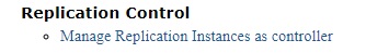 Replication Control link