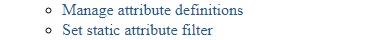 Attributes and static filters