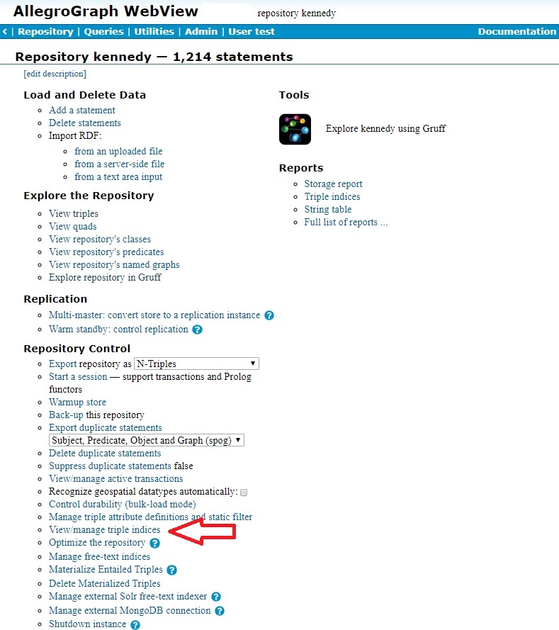 Purge Deleted Triples link and dialog