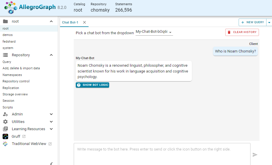Questioning a Chatbot