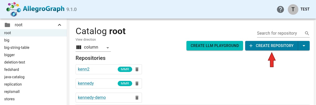 Root catalog page